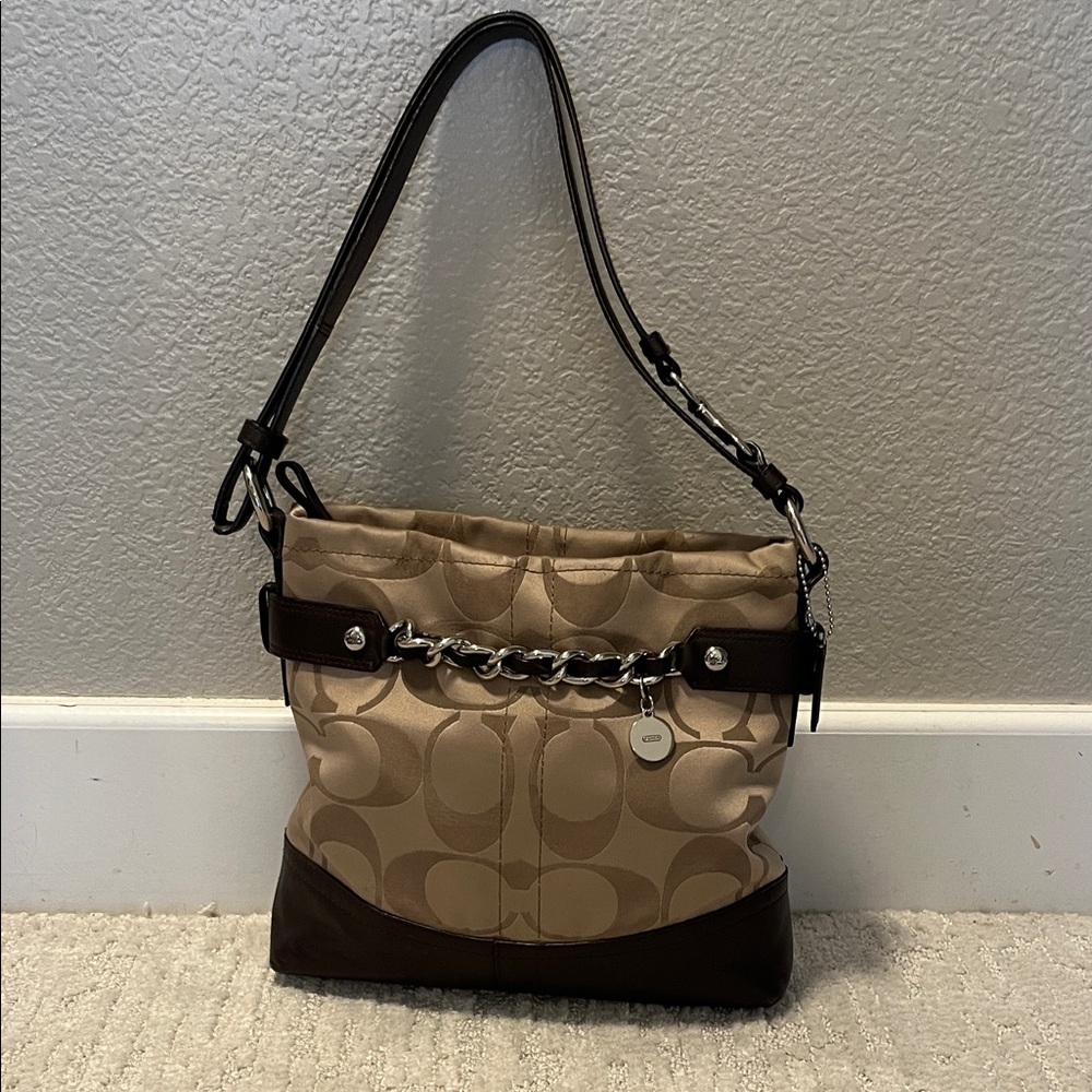 Coach Brown and Tan Crossbody Bag